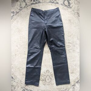 The Jacket Maker Men's Black Lambskin Leather Pants 32W x 32L